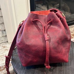 Portland leather crossbody cinched bag